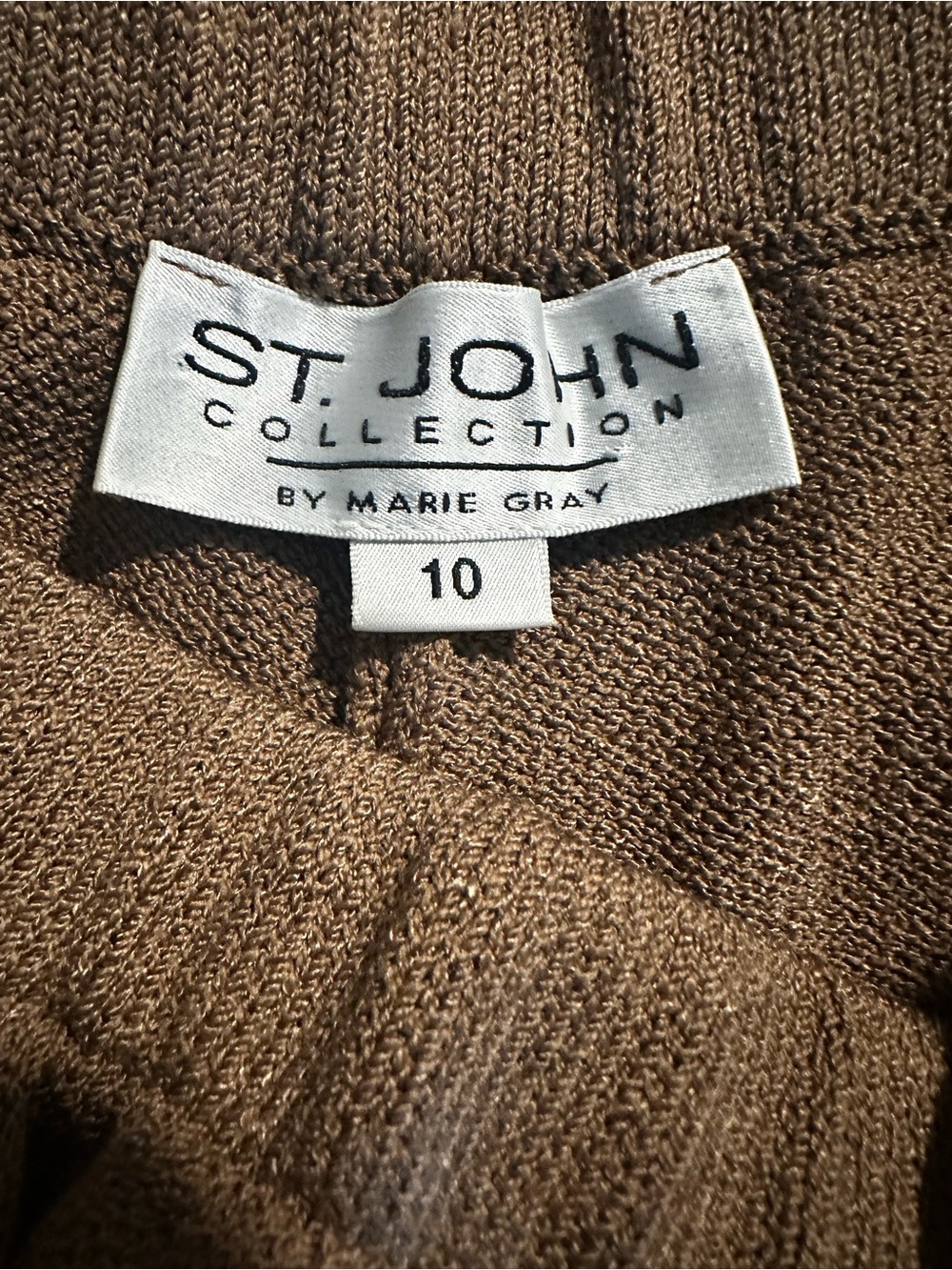 Vintage St. John Collection Wide Leg Pants in Taupe Brown